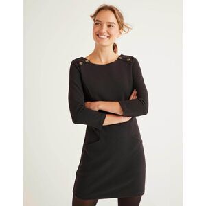 BODEN Black Isabel Ottoman Ribbed Long Sleeve Tunic Dress Size 8
